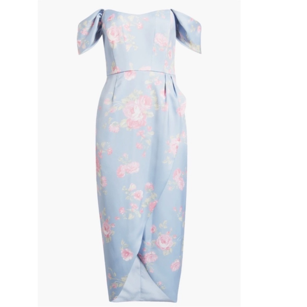 NWT Tulip-Hem Floral Corset Midi Dress – Size L – MSRP (Zipper Repair Needed) - Picture 2 of 11